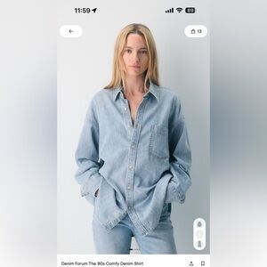 Denim Forum Light Blue Button Down Shirt